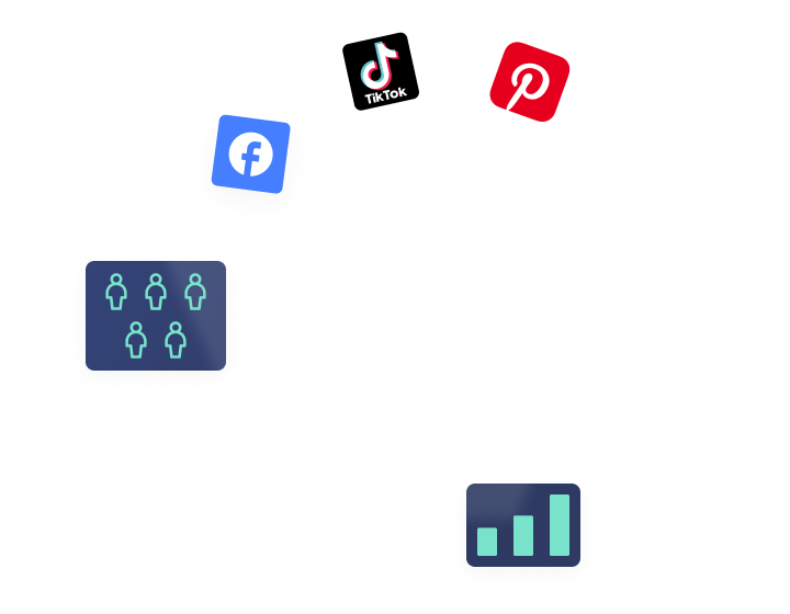 Full funnel setup i vores Paid Social strategi til pinterest, facebook, instagram og tiktok